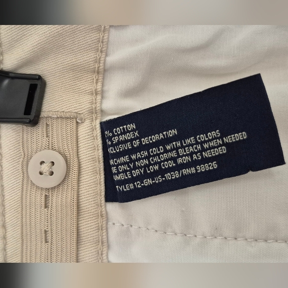 U.S. Polo Assn. Cream Flat Front Casual Shorts - Picture 7 of 9